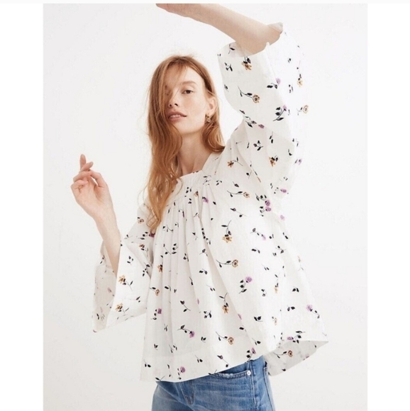 Madewell top sweet neck blossom - Picture 1 of 4